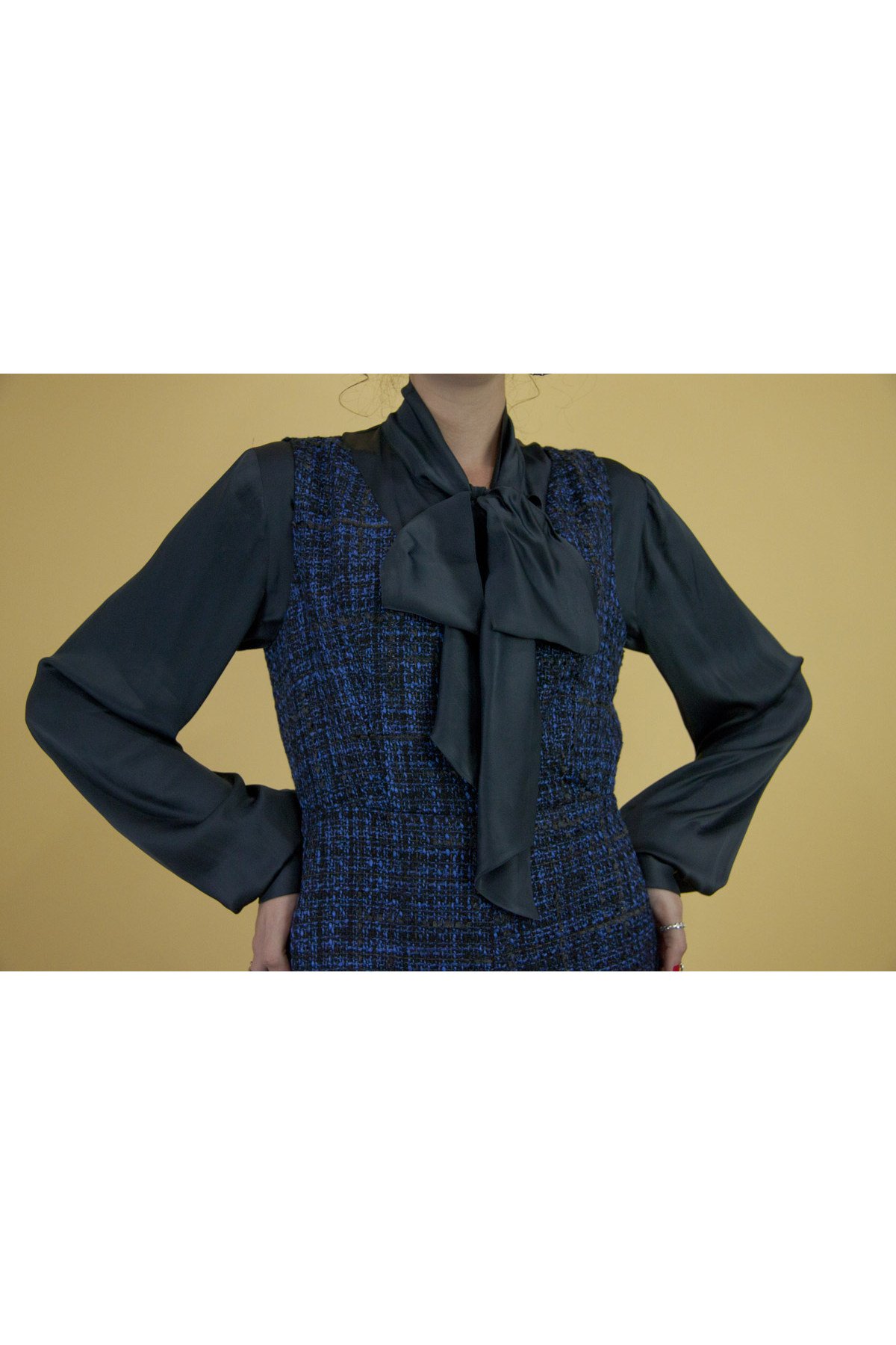 Lacivert Jile Tüvid Gömlek Takım