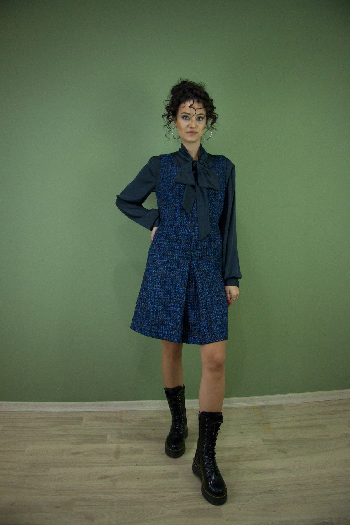 Lacivert Jile Tüvid Gömlek Takım