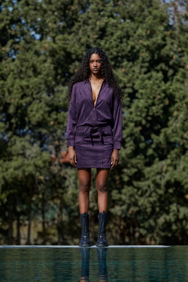 Catalina, Mürdüm Renk Bomber Ceket Etek Takım