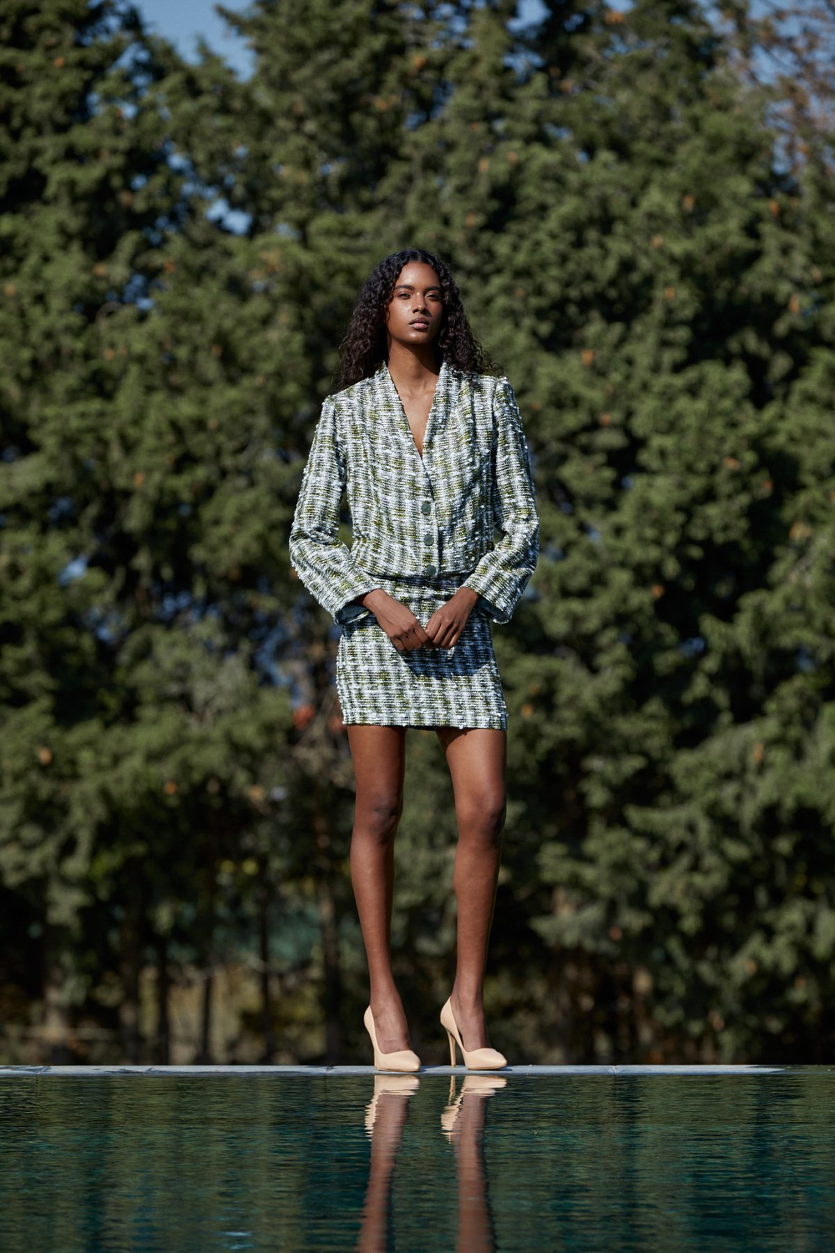 Doğa, Yeşil Tüvit Ceket Etek Takım