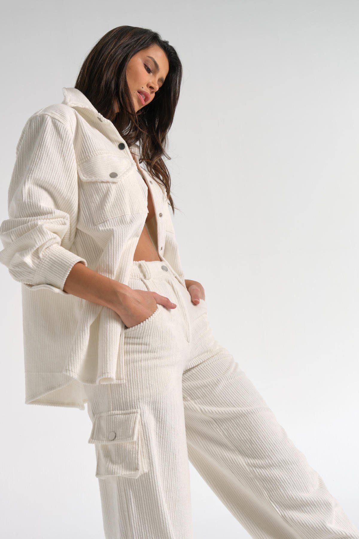 Milky Jogger Pant, Kadife Kargo Pantolon