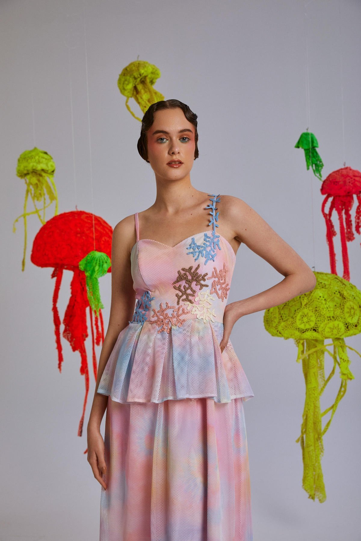 Mantipara, Baskılı, Tül, Astarlı, Diz Üstü, Yazlık Elbise