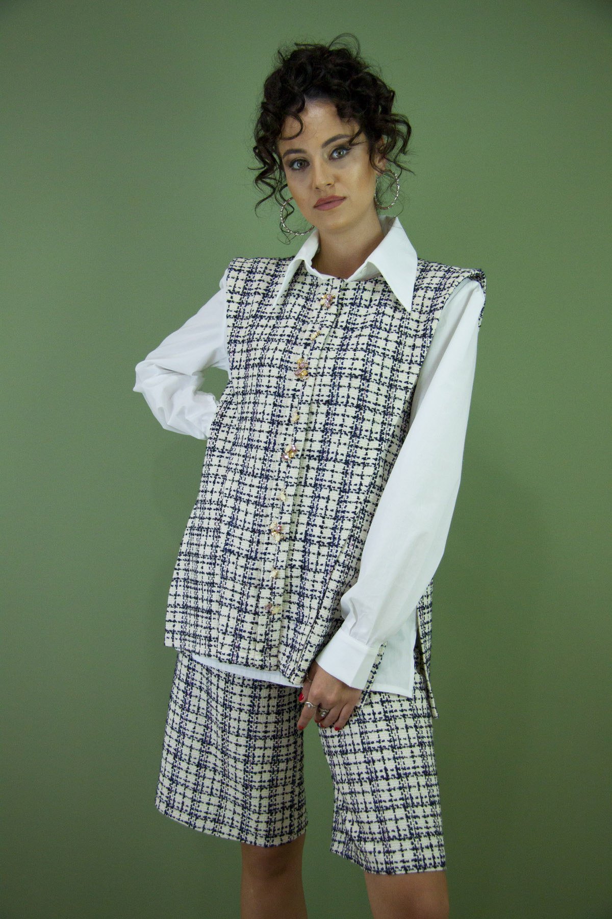 Tüvid Kumaş Şortlu Takım