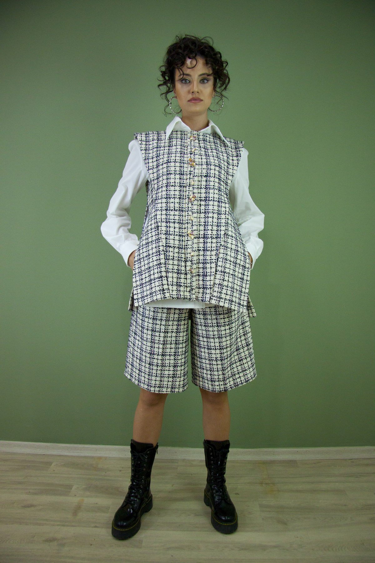 Tüvid Kumaş Şortlu Takım