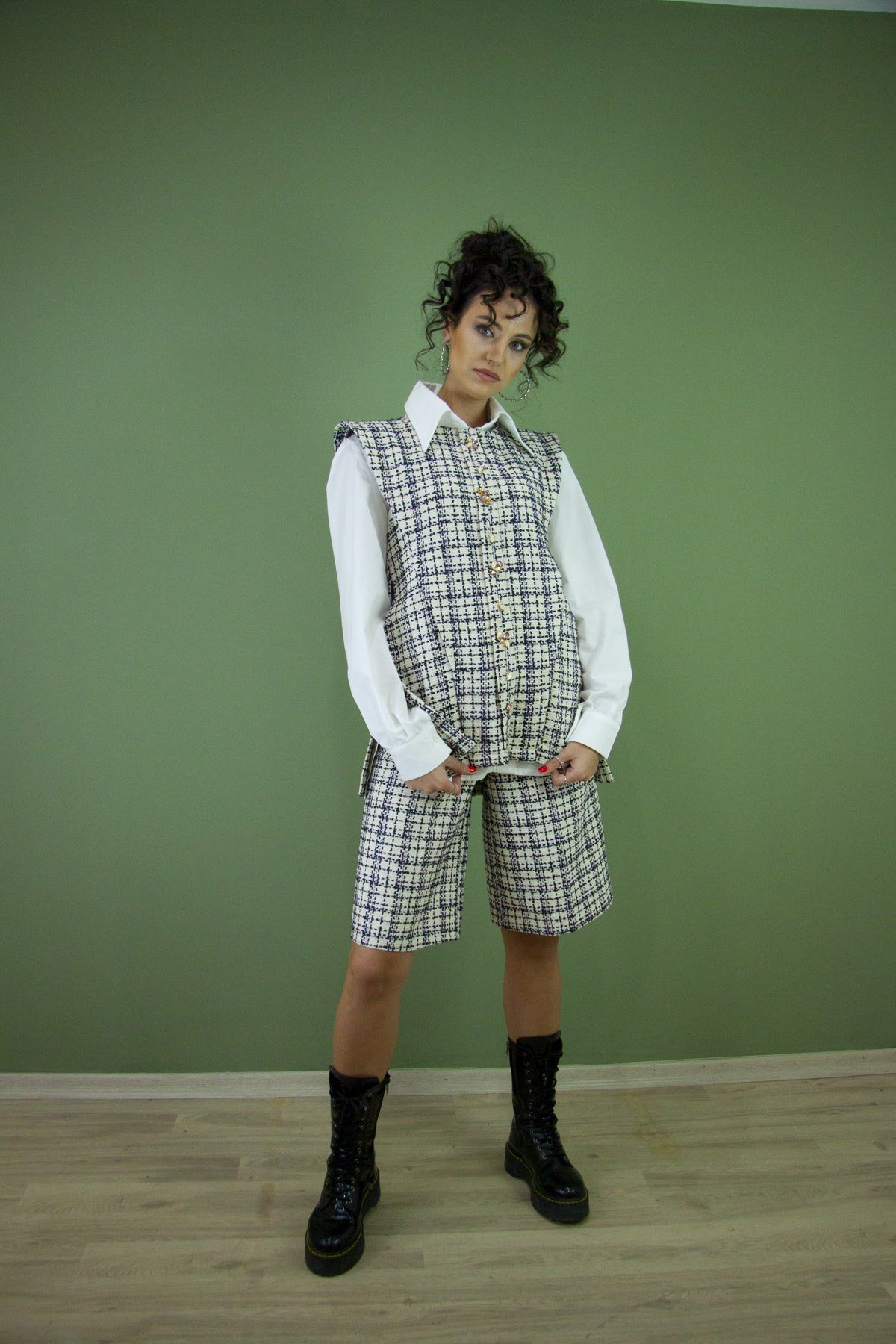 Tüvid Kumaş Şortlu Takım