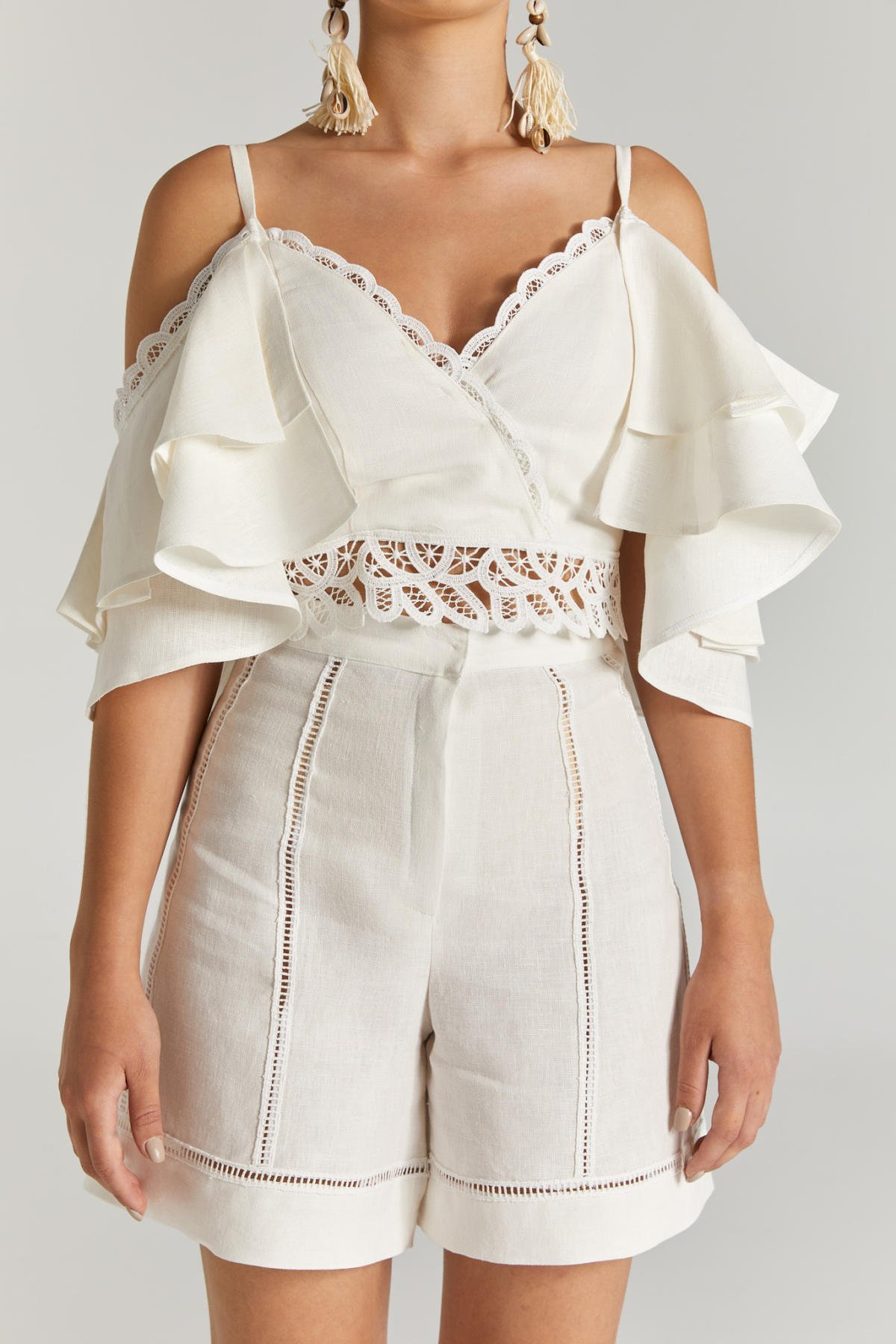 Mono, Beyaz  Bluz Şort Takım